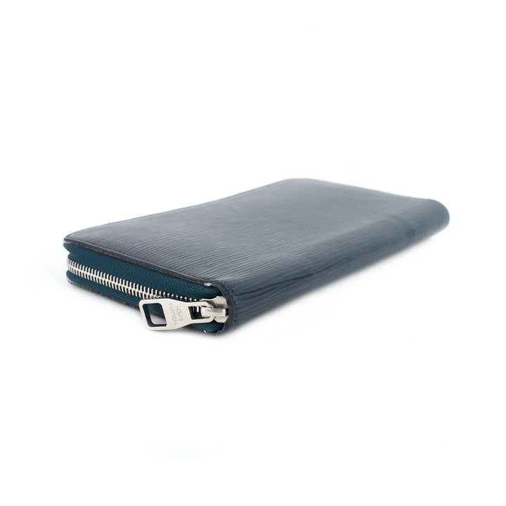zippy navy blue epi leather organizer wallet
