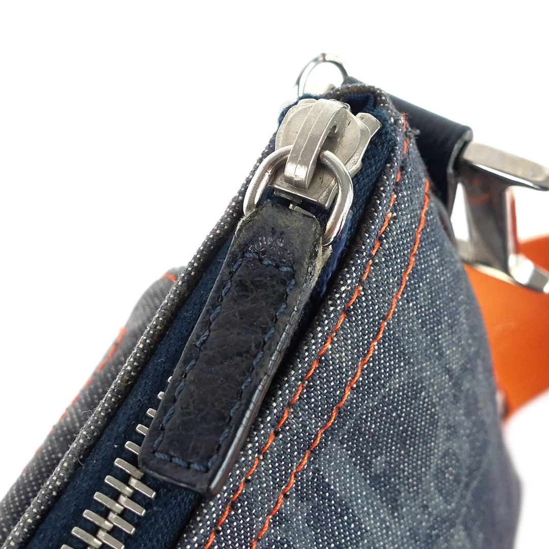 flight line monogram canvas saddle bag