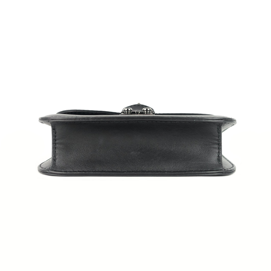 glam lock small leather bag