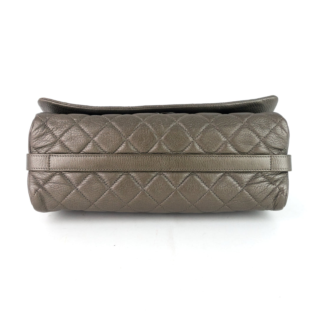 city rock large goatskin flap bag