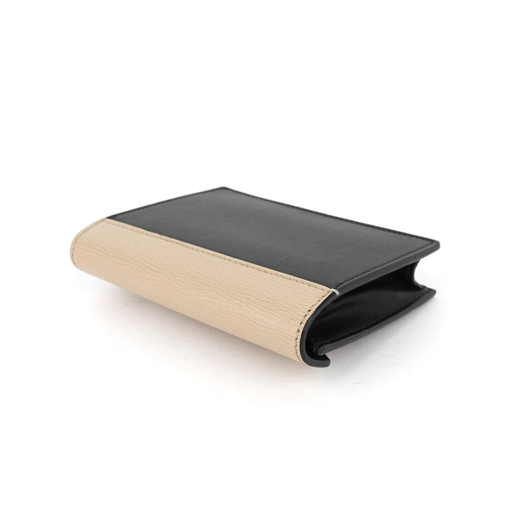 pocket tricolour calfskin card holder