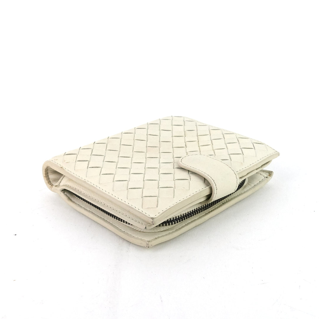 intrecciato nappa leather french flap wallet