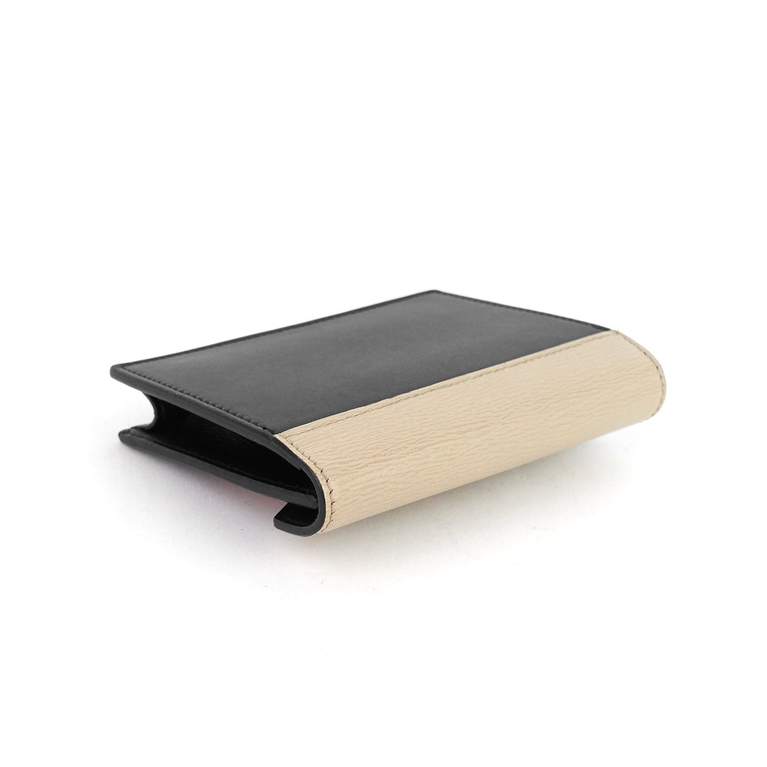 pocket tricolour calfskin card holder