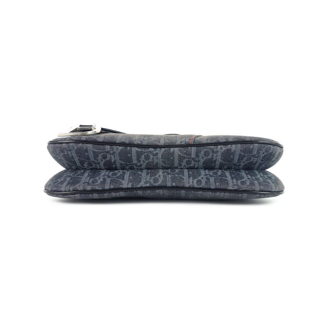 flight line monogram canvas saddle bag