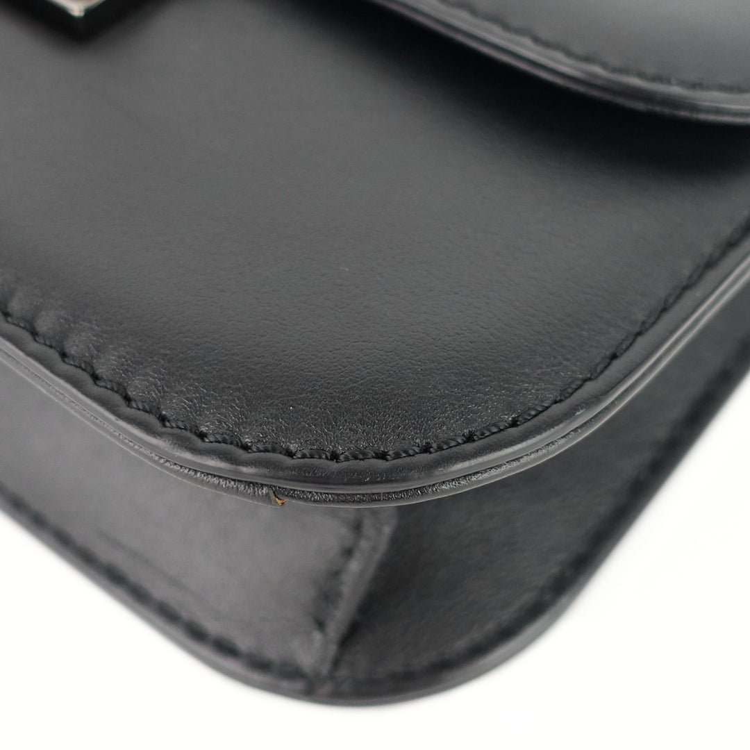 glam lock small leather bag