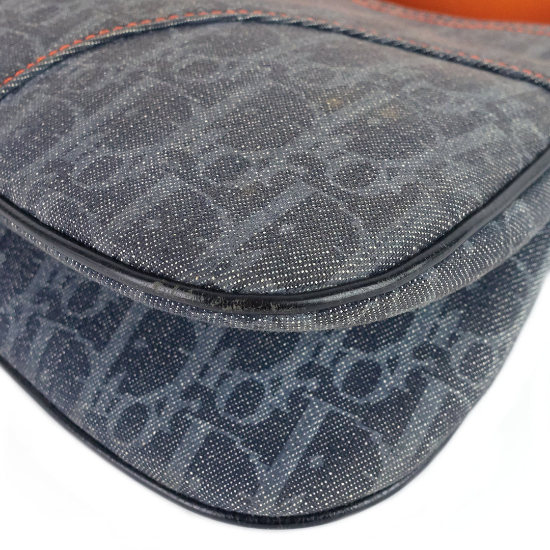 flight line monogram canvas saddle bag