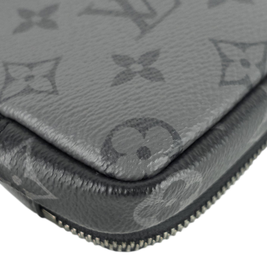 double phone eclipse reverse canvas pouch