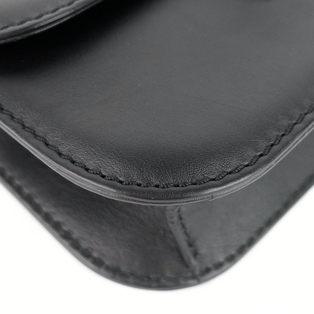glam lock small leather bag