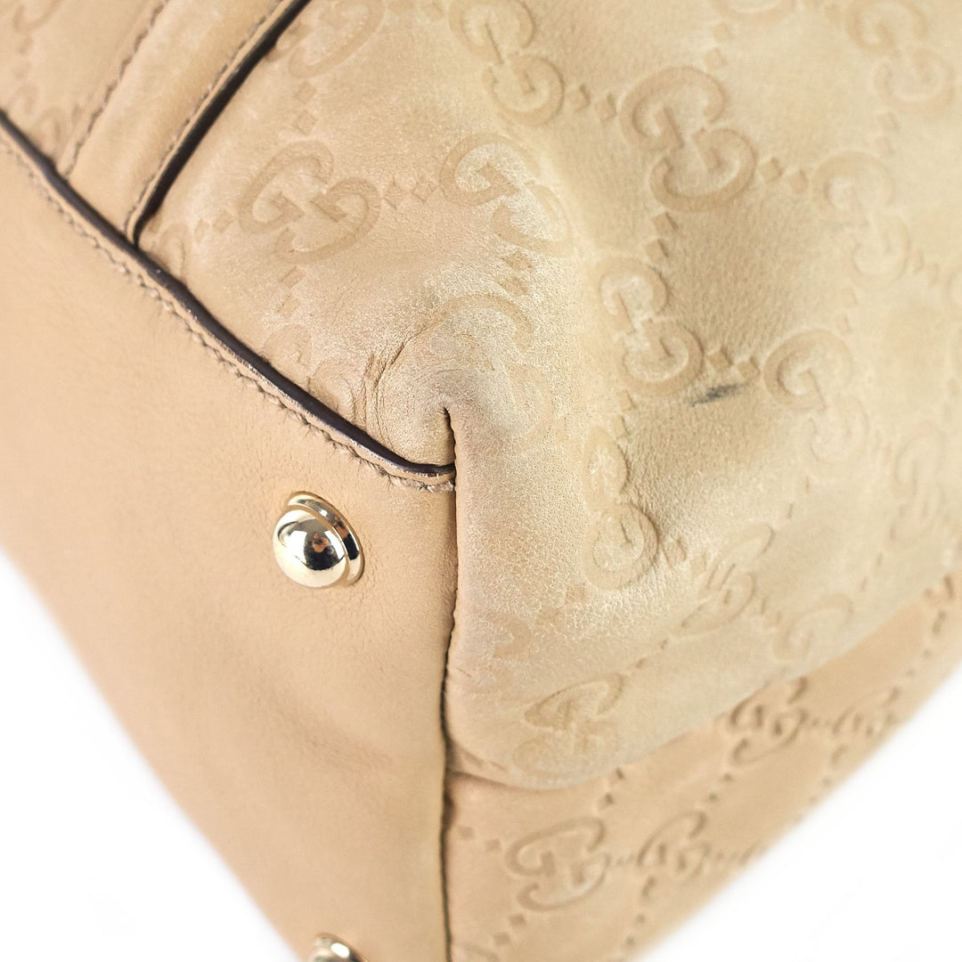 britt guccissima leather tote bag