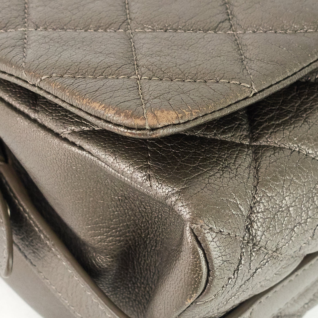city rock large goatskin flap bag