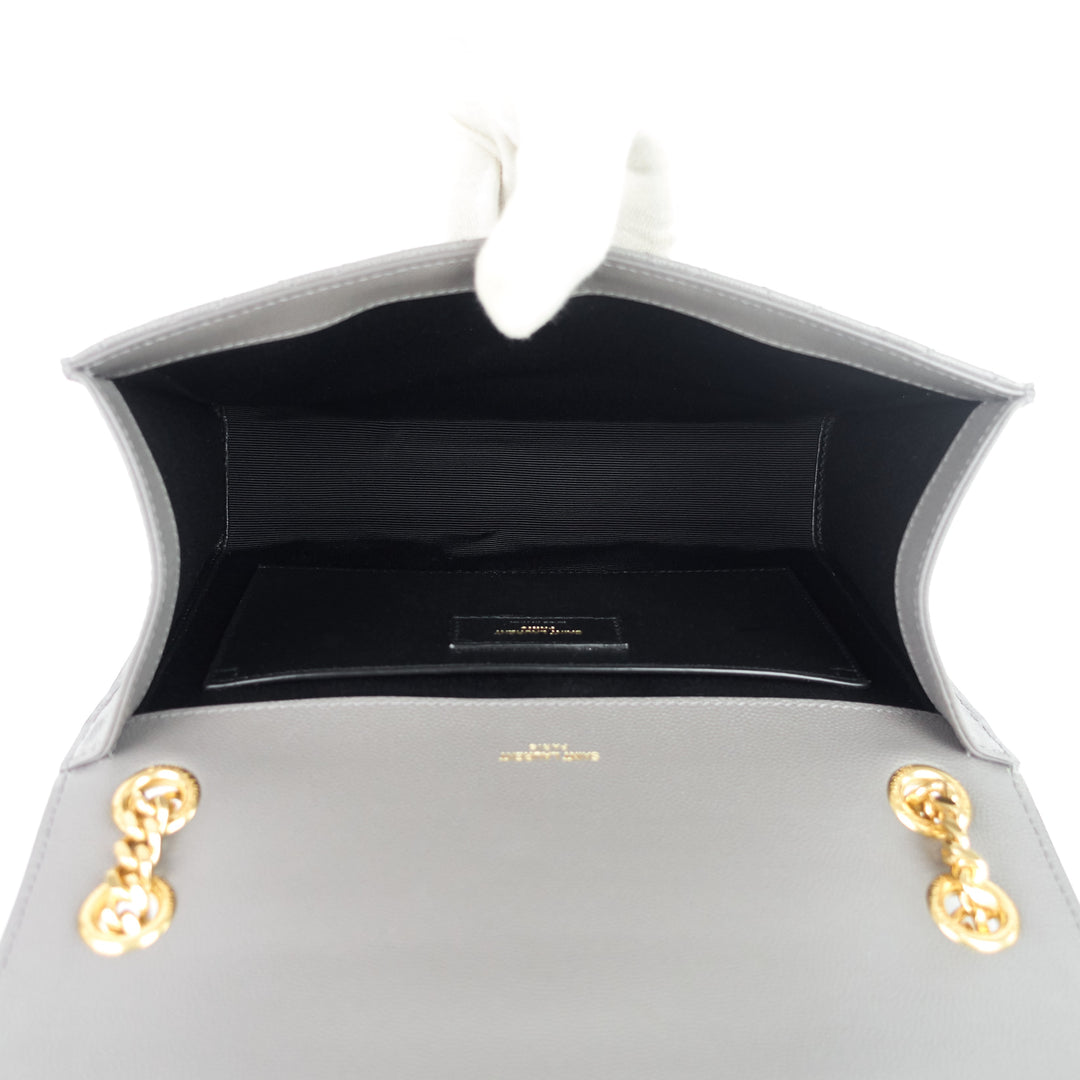 envelope grain de poudre matelassé medium leather bag