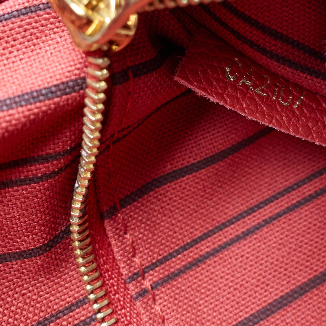 sorbonne monogram empreinte leather backpack