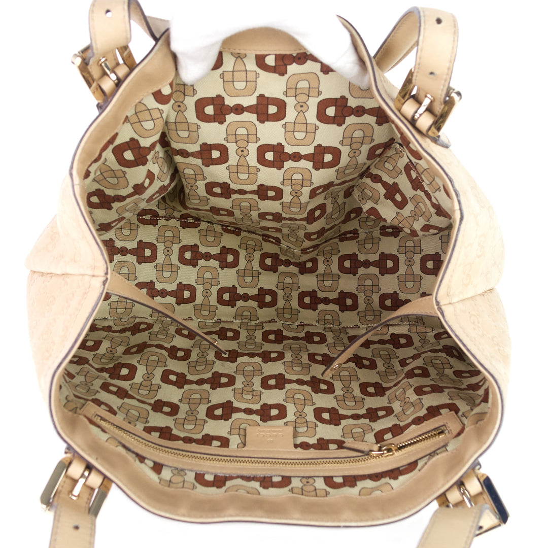britt guccissima leather tote bag