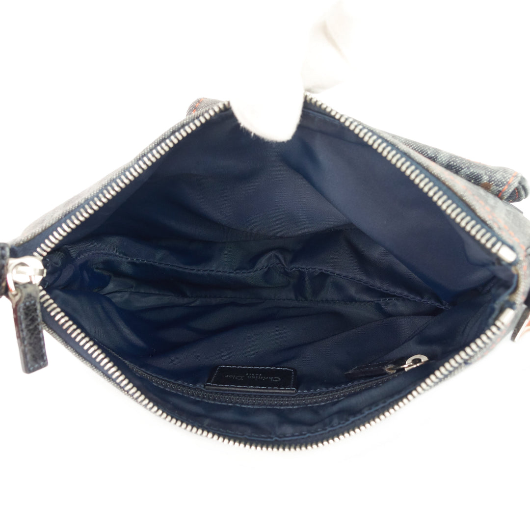 flight line monogram canvas saddle bag