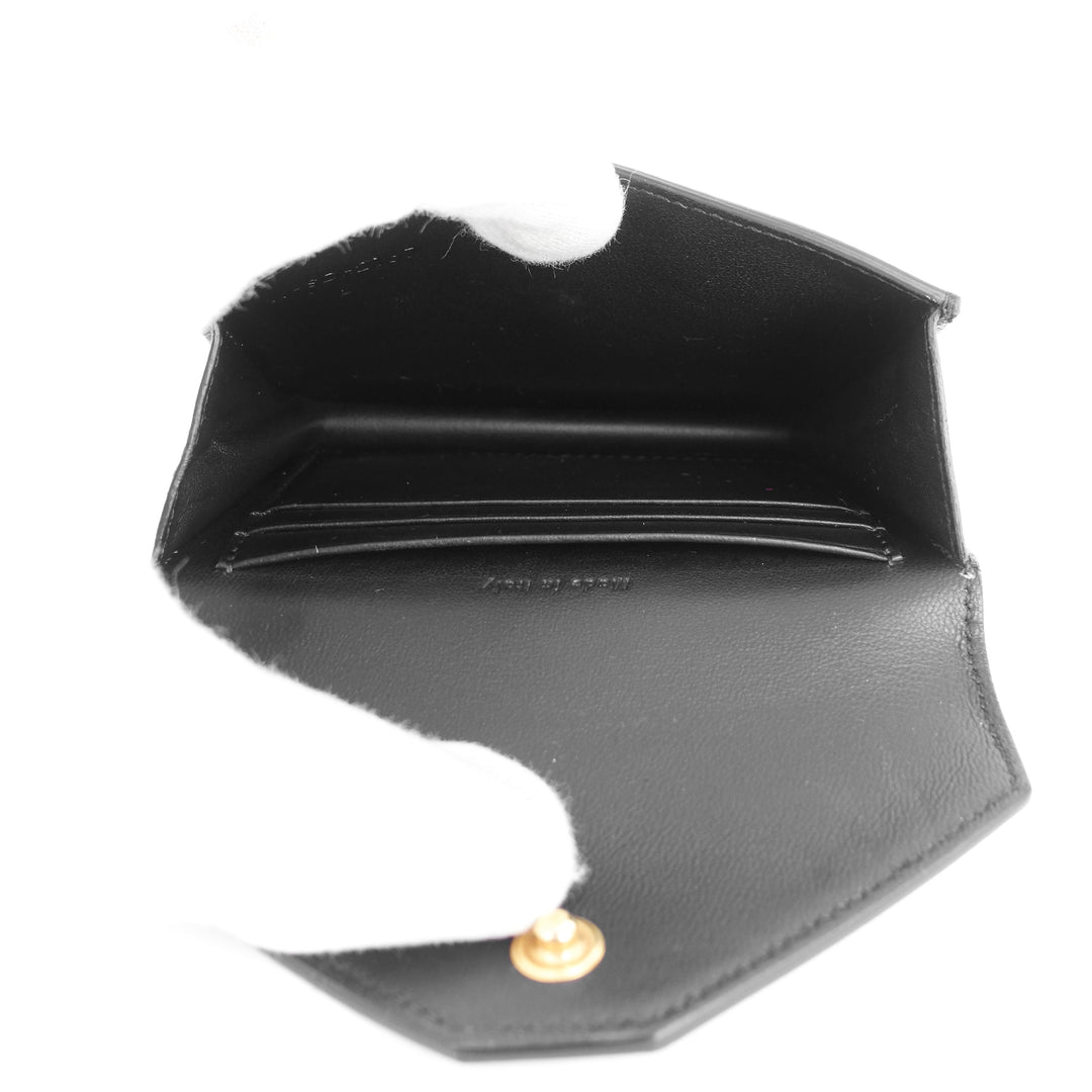 pocket tricolour calfskin card holder