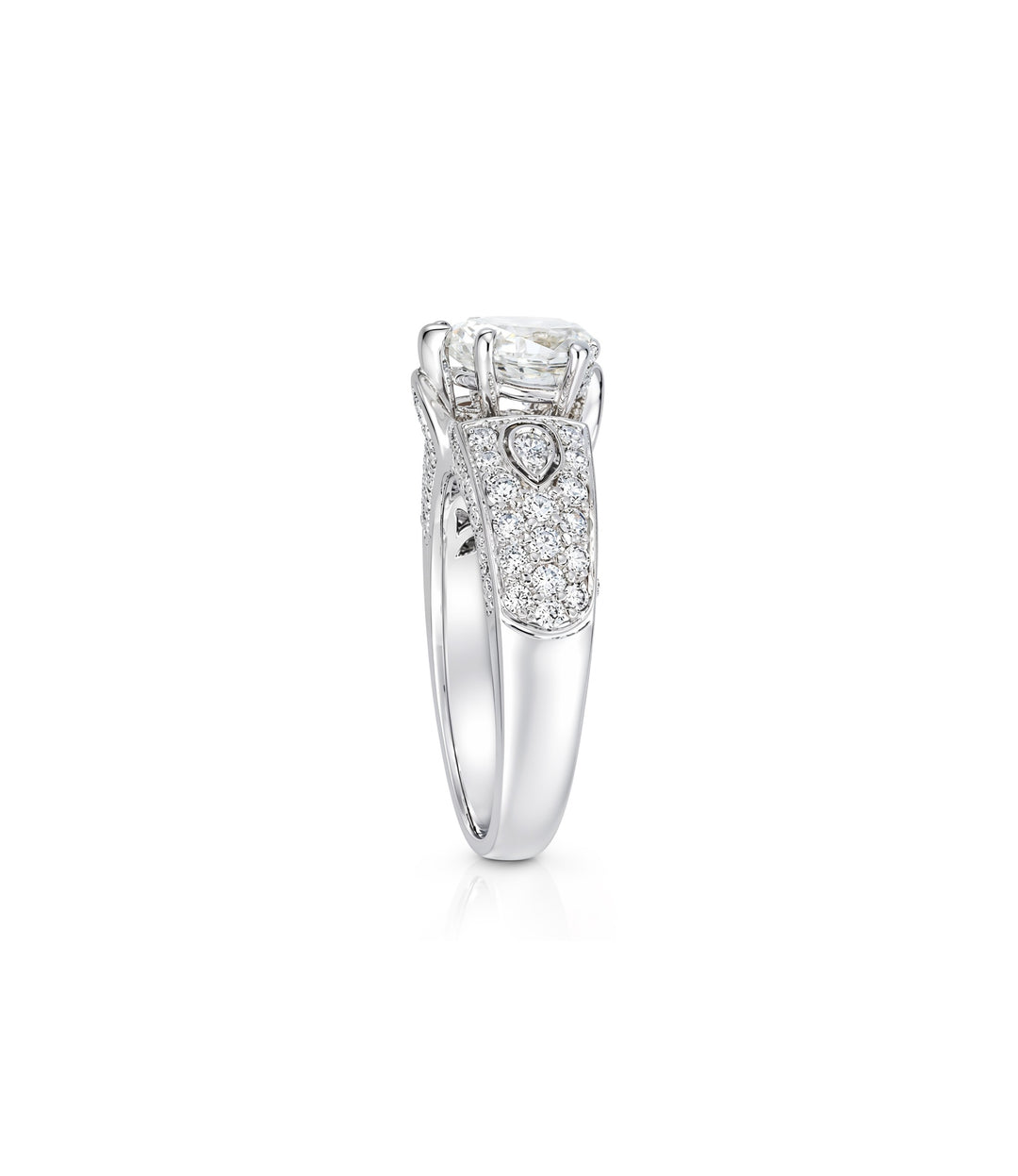 Platinum Estate Pear Shape Diamond Ring