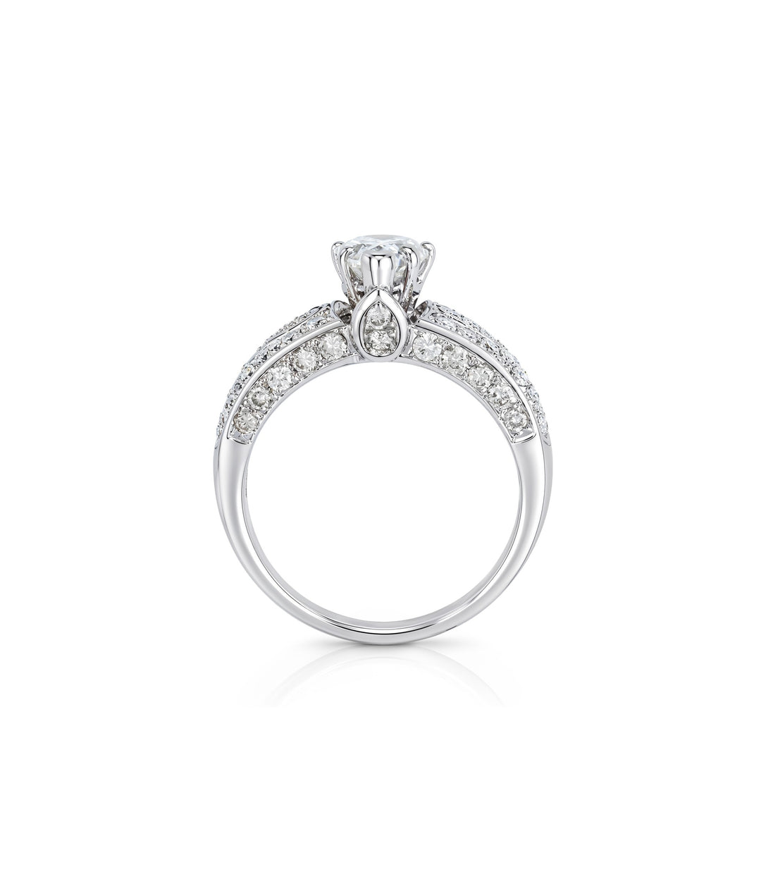 Platinum Estate Pear Shape Diamond Ring