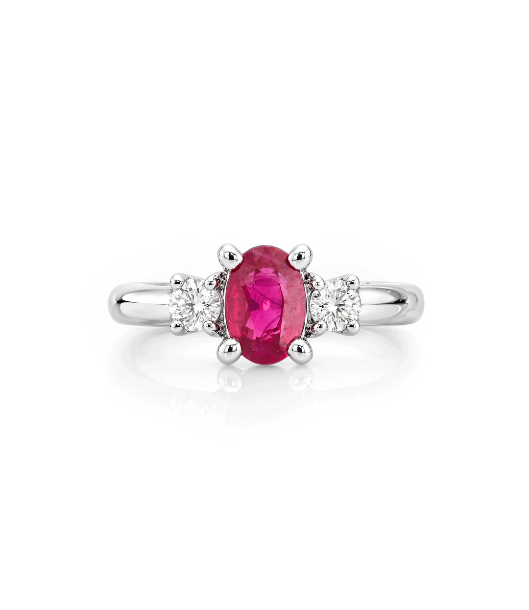Platinum Ruby and Diamond Ring