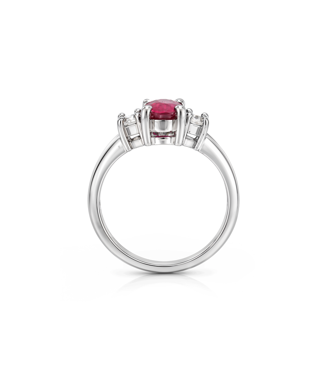 Platinum Ruby and Diamond Ring