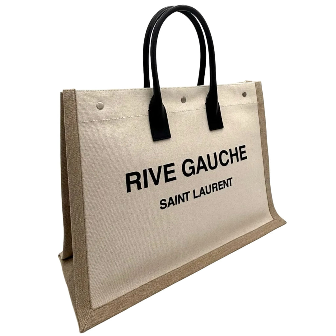 Saint Laurent Rive Gauche Canvas Tote Bag
