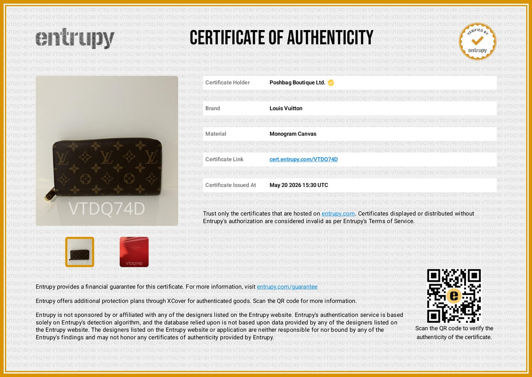 Zippy Monogram Canvas Poppy Interior Wallet