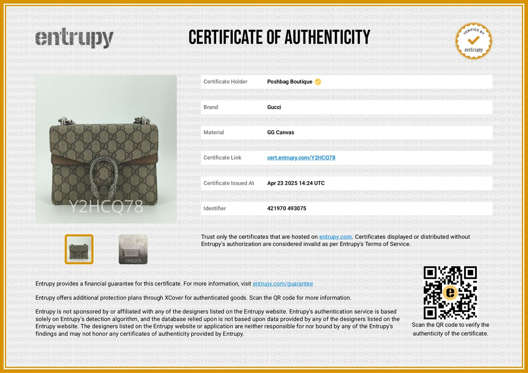 Dionysus Small GG Supreme Canvas Bag