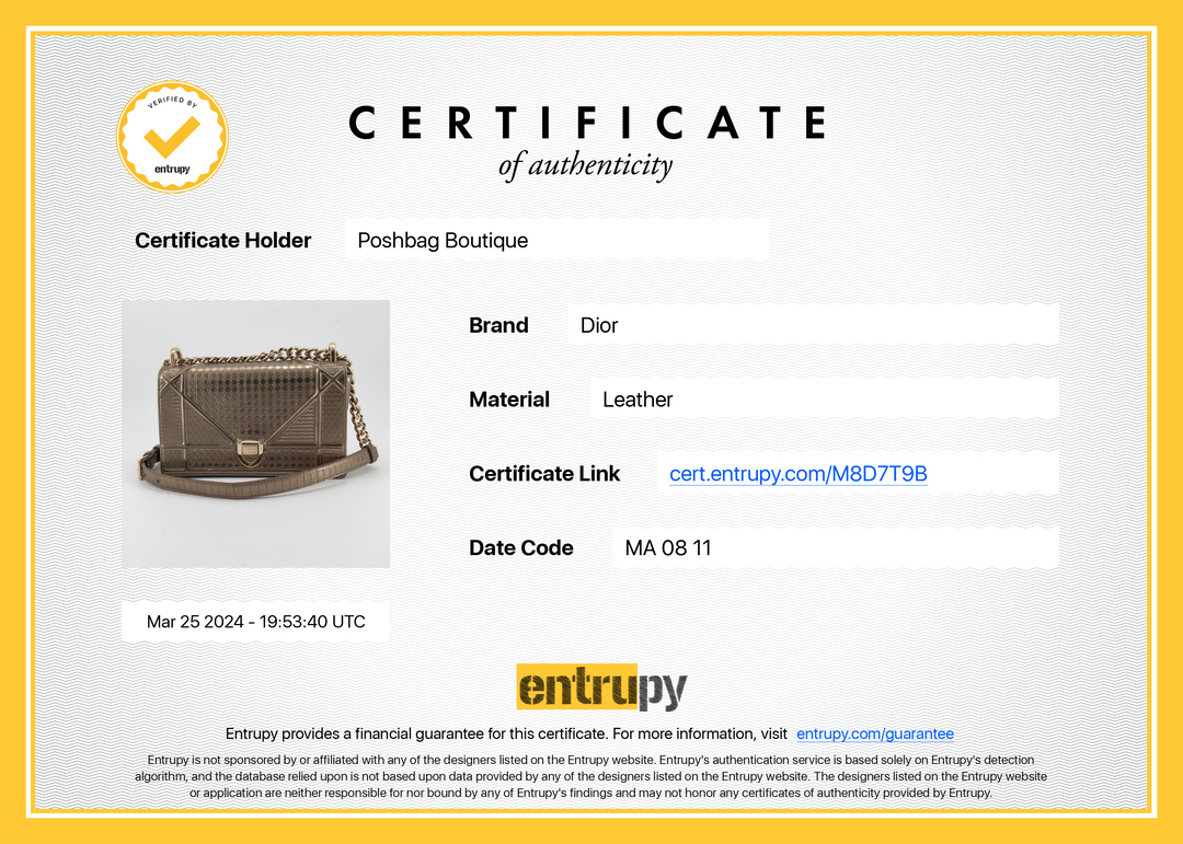 Diorama Medium Metallic Micro Cannage Flap Bag