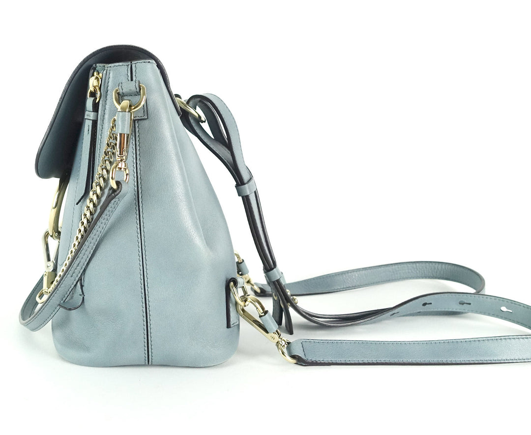 faye medium suede and calf leather backpack
