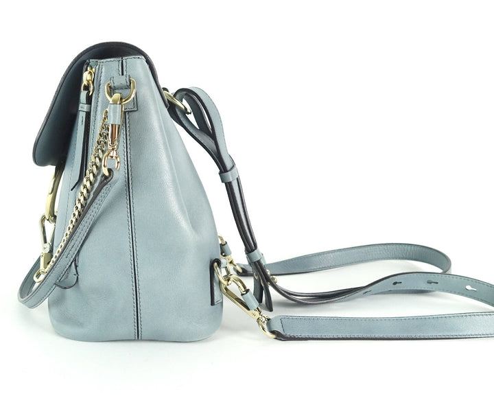 faye medium suede and calf leather backpack
