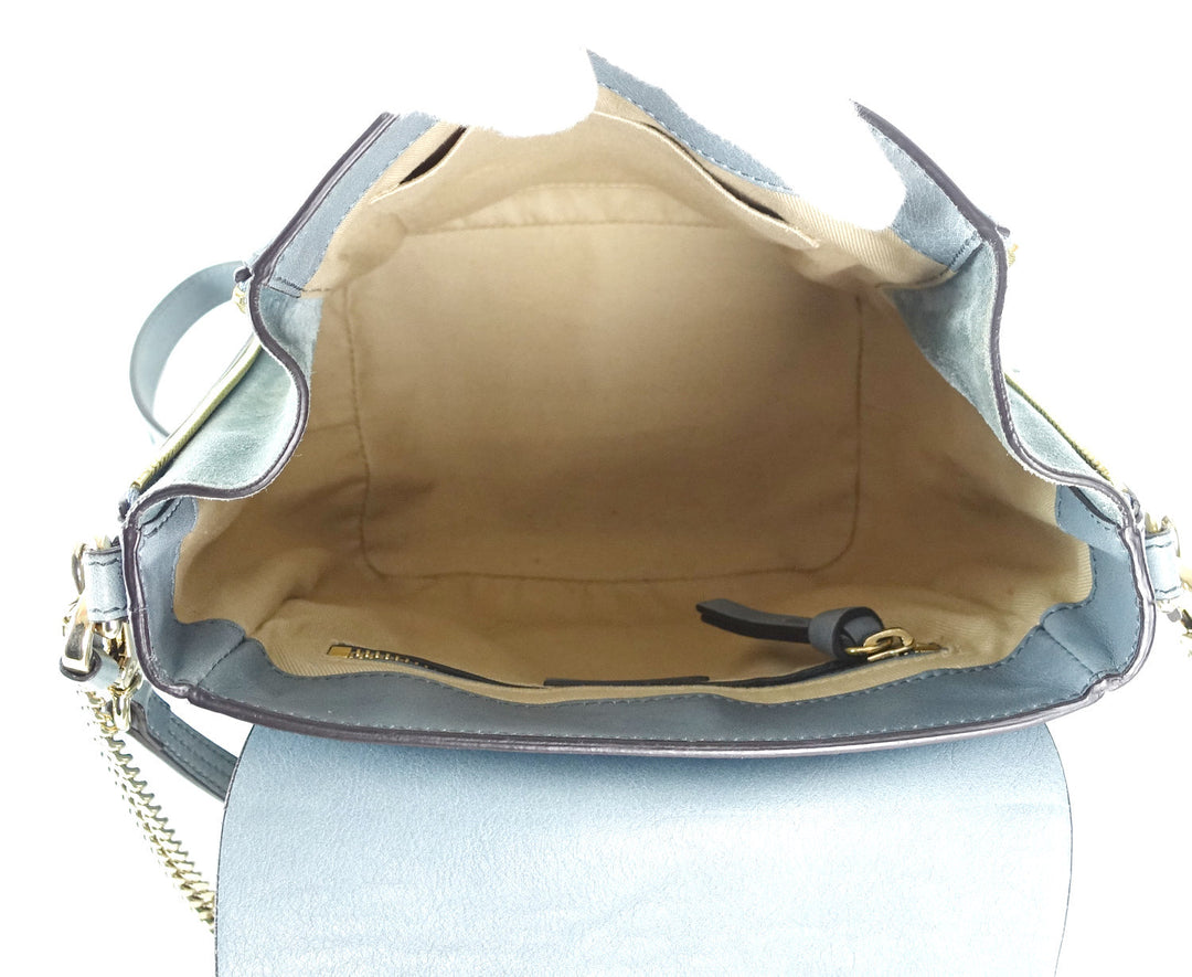 faye medium suede and calf leather backpack
