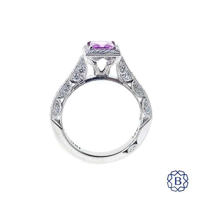 A. Tacori 18kt Pink Sapphire Diamond Ring